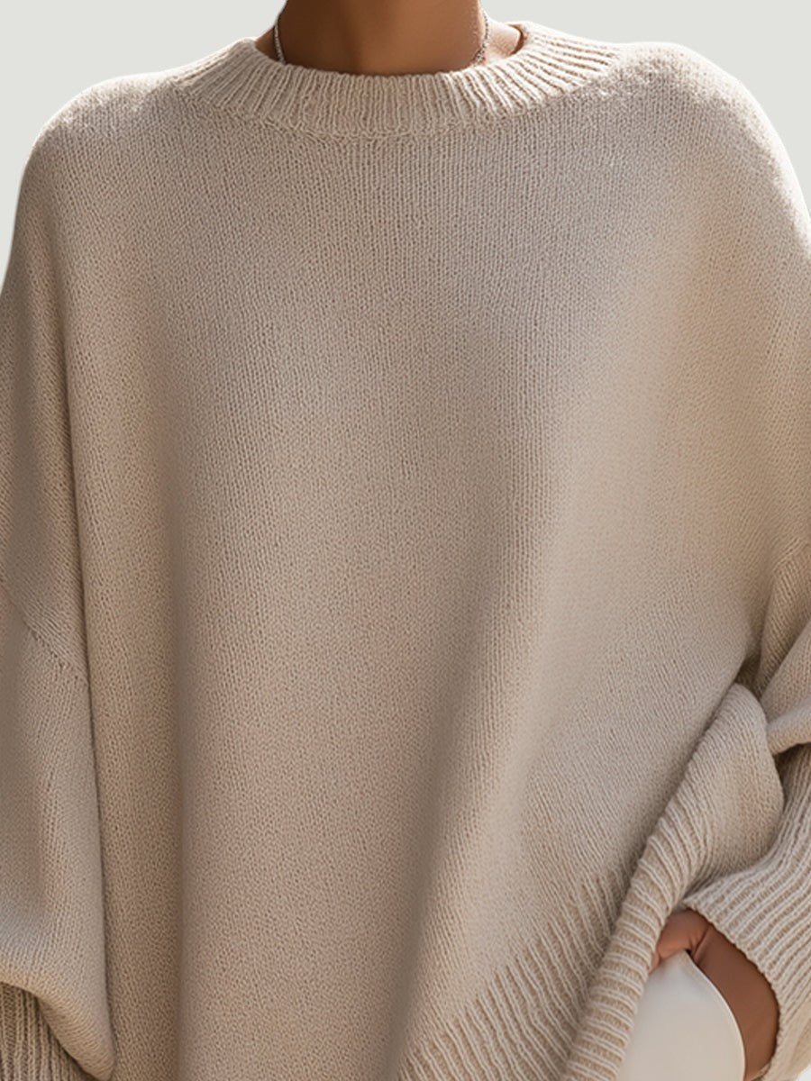 Bea - Pull Poncho Beige Chic