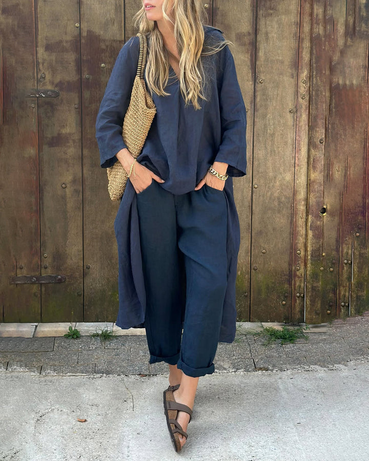 Faustine™ Ensemble Féminin Élégant et Décontracté
