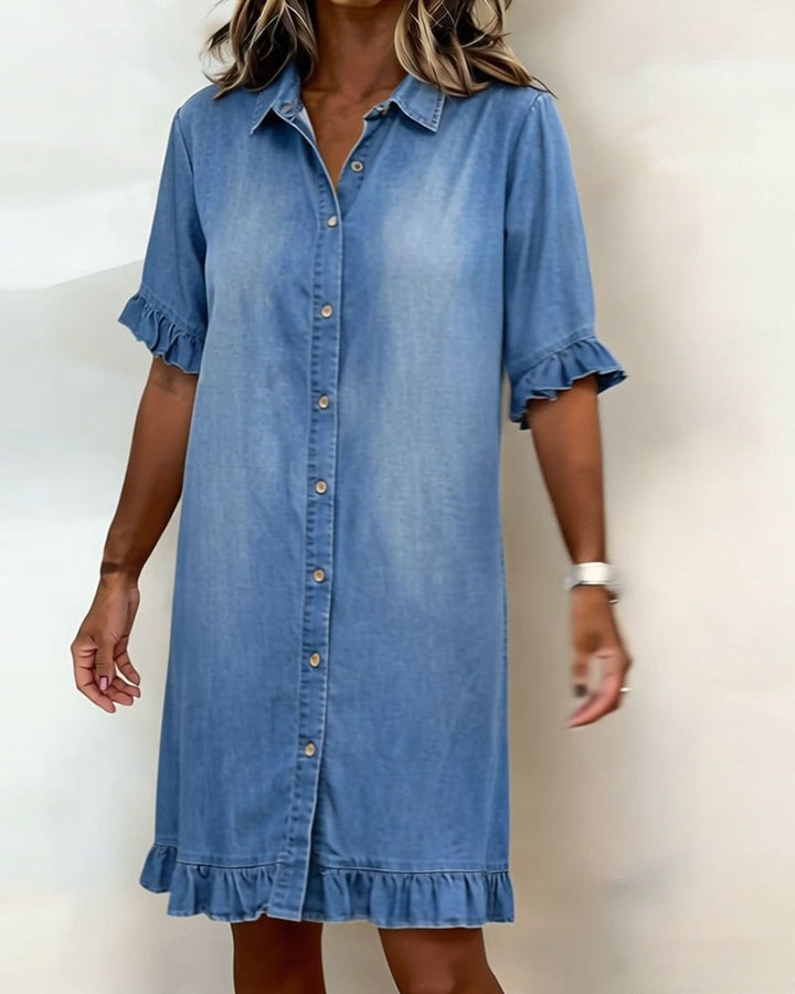 Lorena™ Robe Chemise Féminine Élégance Décontractée