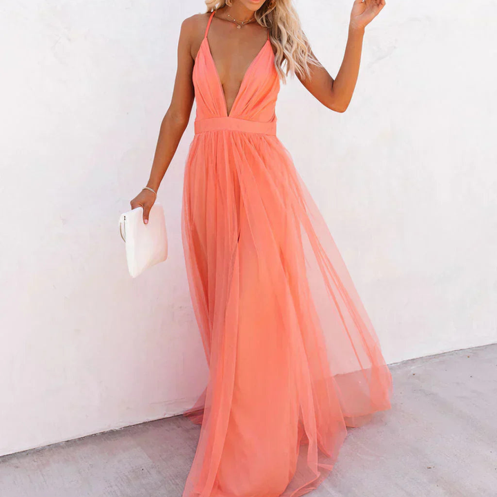 Elvira™ Robe Féminine Longue Élégance Aérienne