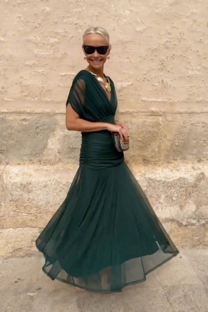 Claire | Robe Maxi de Fête Élégante à Col V