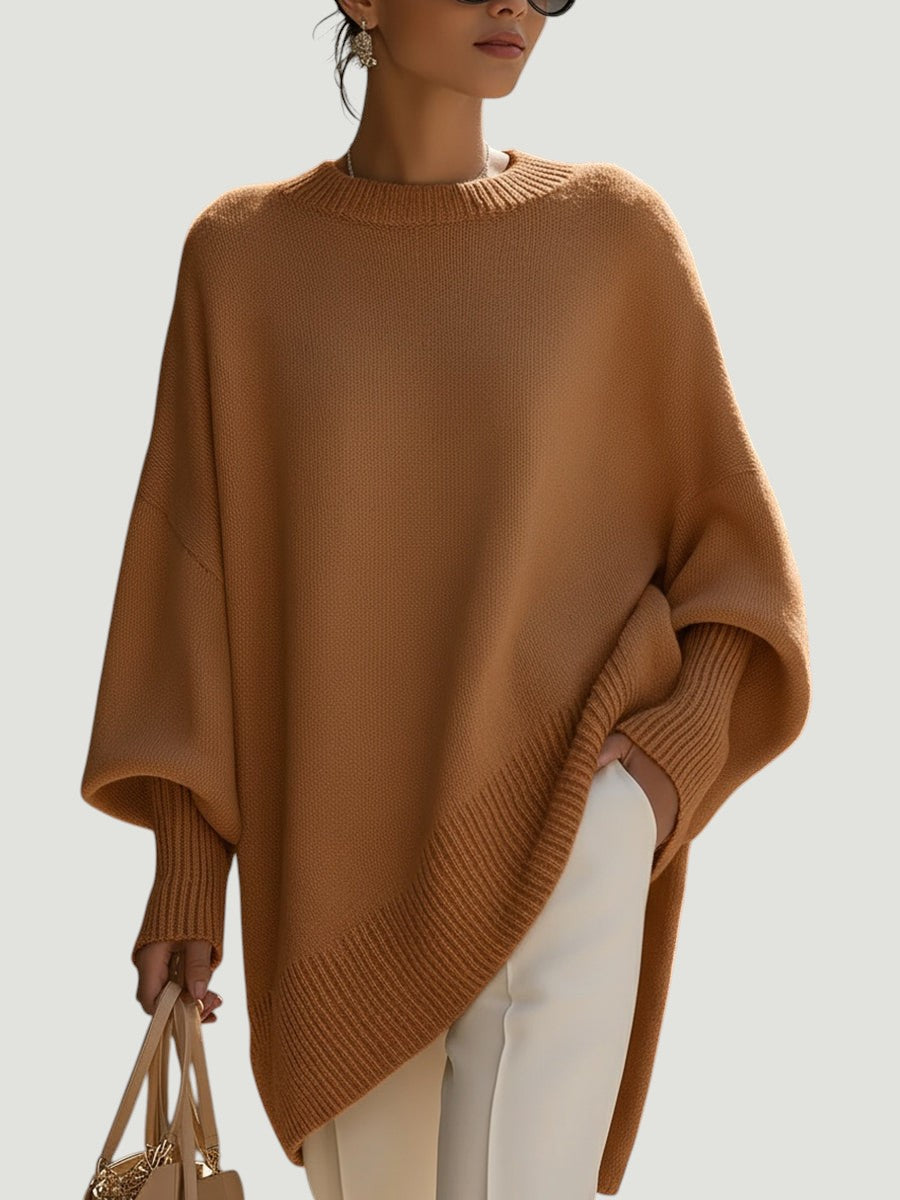 Bea - Pull Poncho Beige Chic