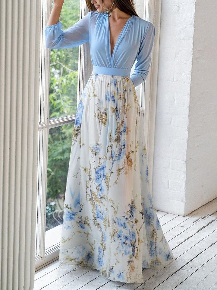 Celeste™ Robe Féminine Longue Élégance Florale