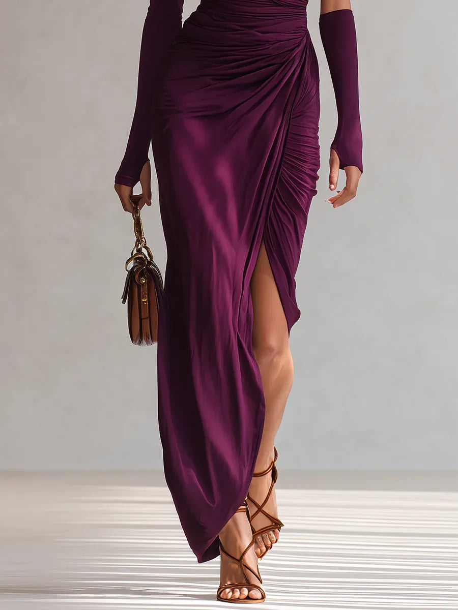 Victoire™ Robe Féminine Asymétrique Élégance Couture