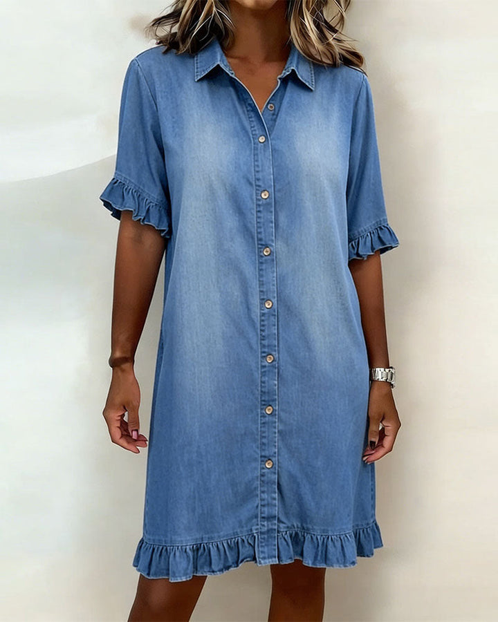 Lorena™ Robe Chemise Féminine Élégance Décontractée