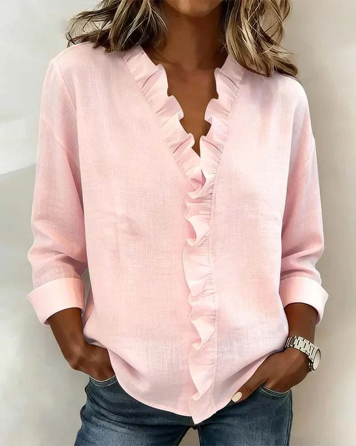 Serena™ Blouse Féminine à Volants Élégance Délicate