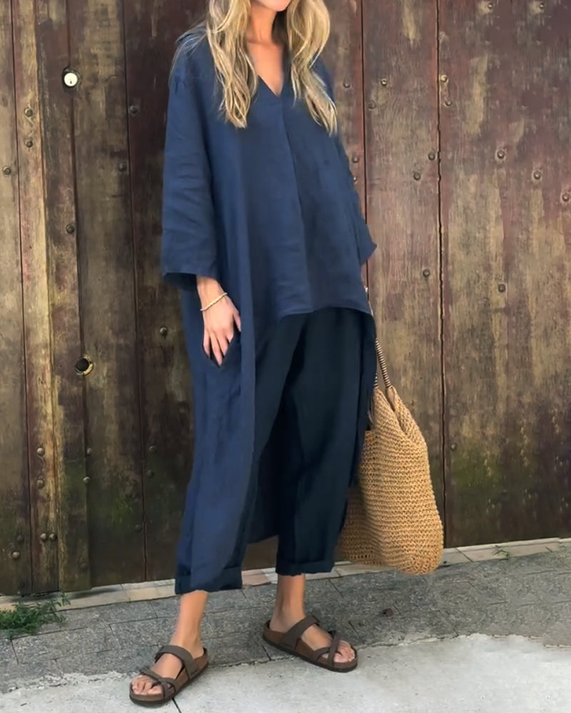 Faustine™ Ensemble Féminin Élégant et Décontracté