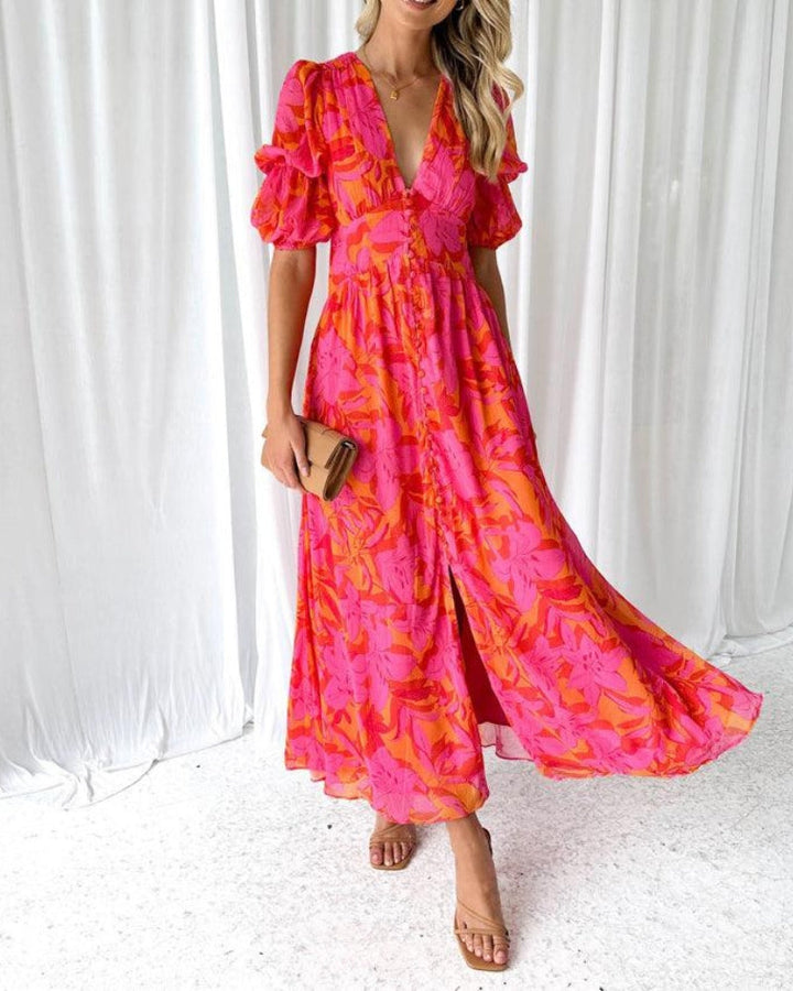 Estella™ Robe Féminine Fleurie Élégance Lumineuse