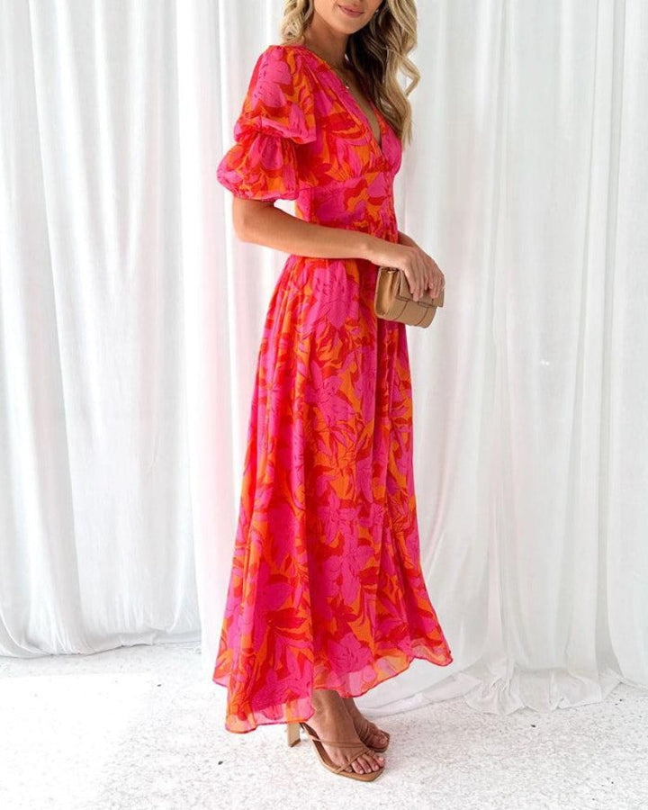 Estella™ Robe Féminine Fleurie Élégance Lumineuse