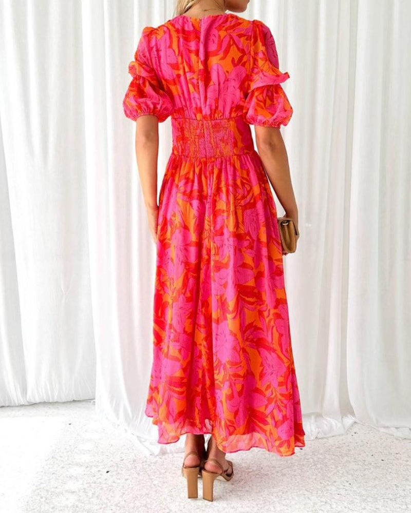 Estella™ Robe Féminine Fleurie Élégance Lumineuse