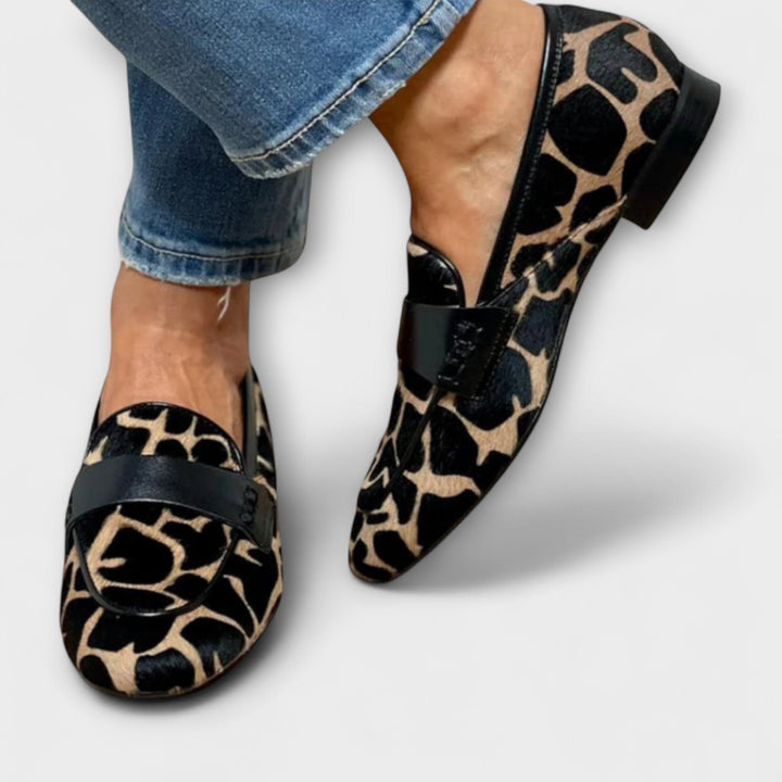 Léonie™ Mocassins Féminins Léopard Élégants