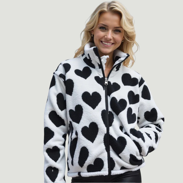 Katharina™ | Veste Réversible à Cœur – Élégance et Douceur Polyvalente