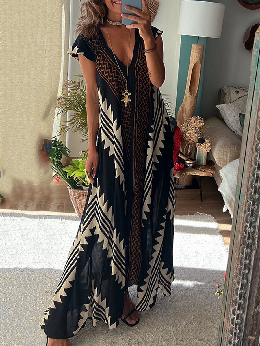 Zina™ | Robe bohème à motif tribal