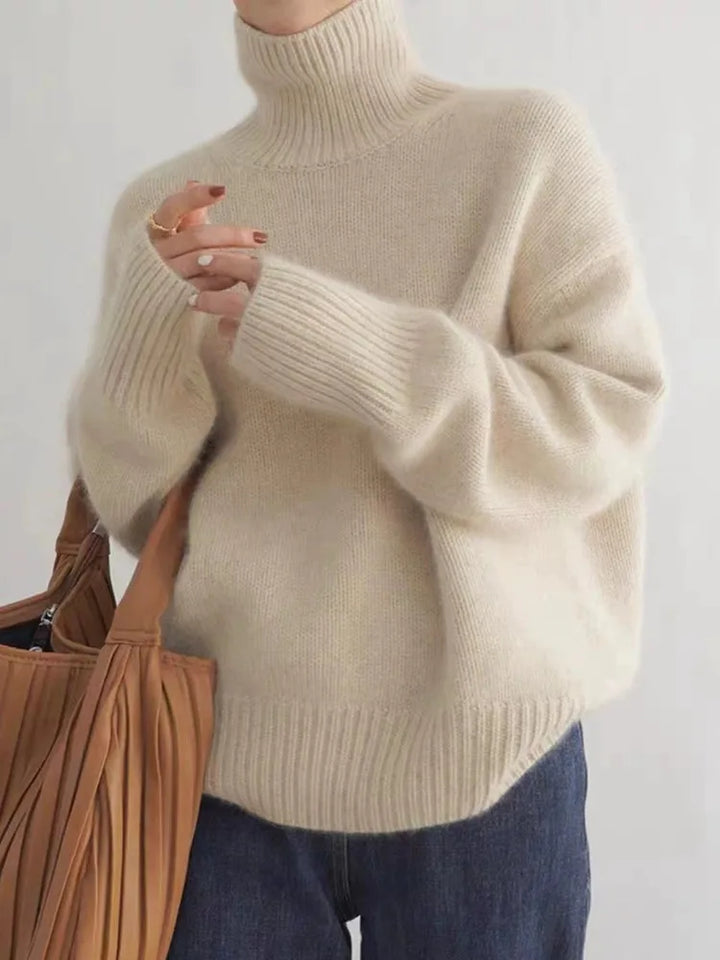 Blandine™ Pull Féminin Col Roulé Élégance Intemporelle