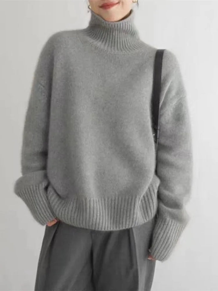 Blandine™ Pull Féminin Col Roulé Élégance Intemporelle
