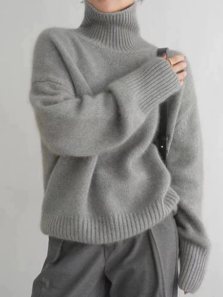 Blandine™ Pull Féminin Col Roulé Élégance Intemporelle