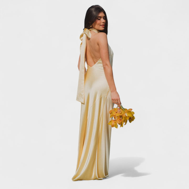 Martina - Robe avec nœud en satin
