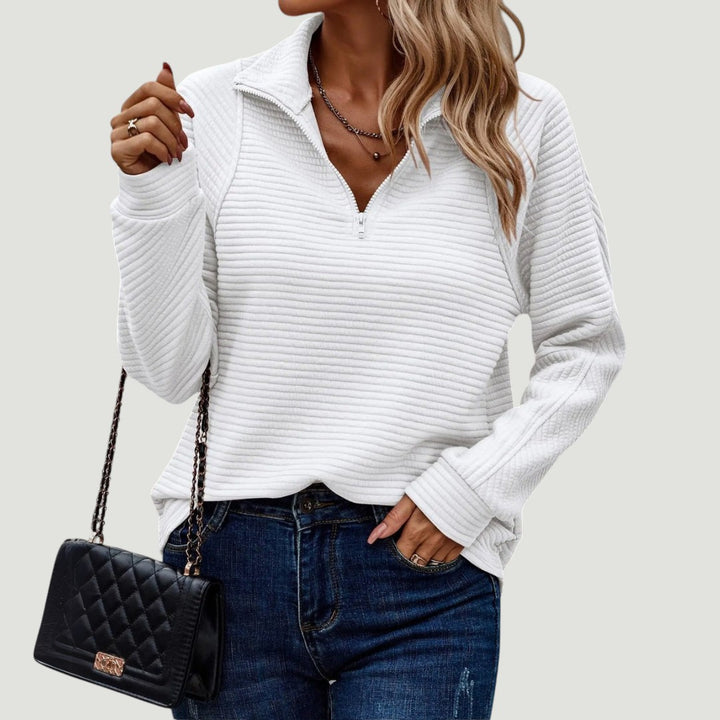Suzanne - Pull Détail Demi-Zip