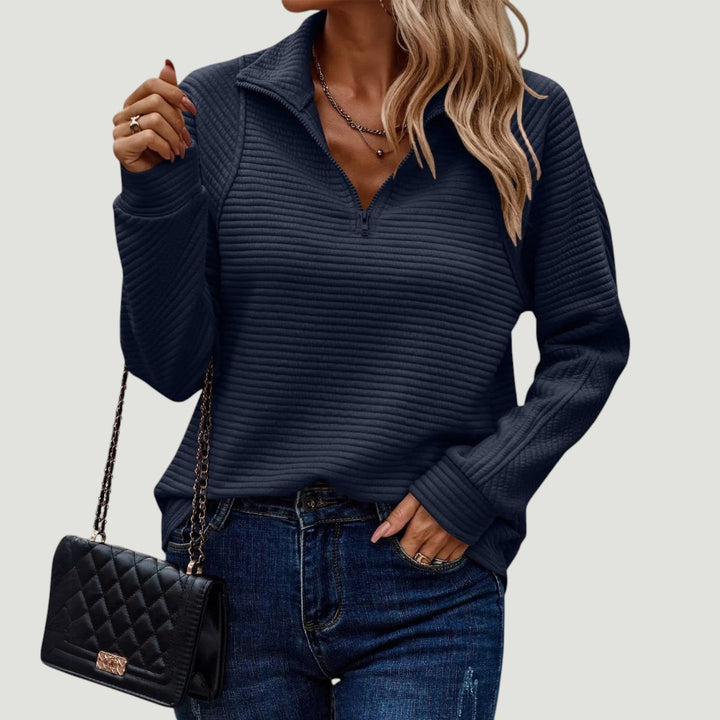 Suzanne - Pull Détail Demi-Zip