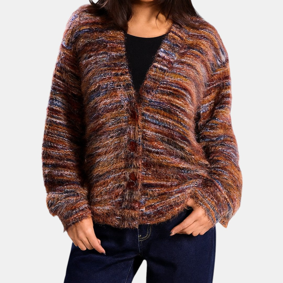Mona - Gilet Multicolore Décontracté
