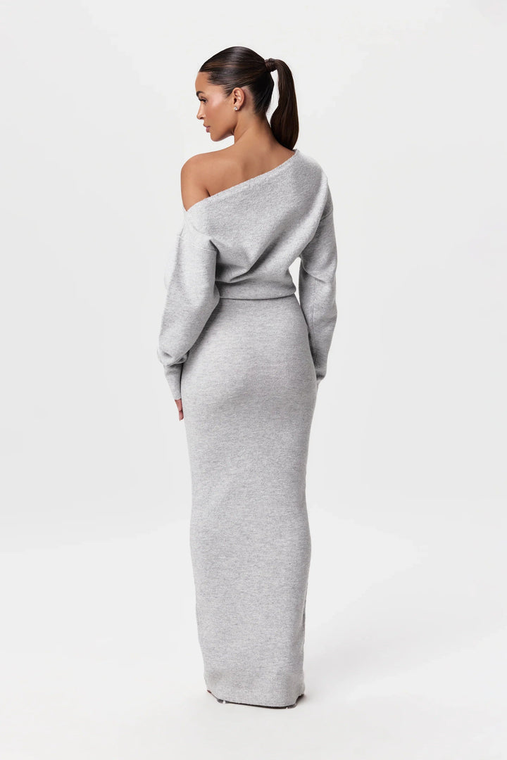 Apolline™ | Robe Pull à Épaules Dénudées