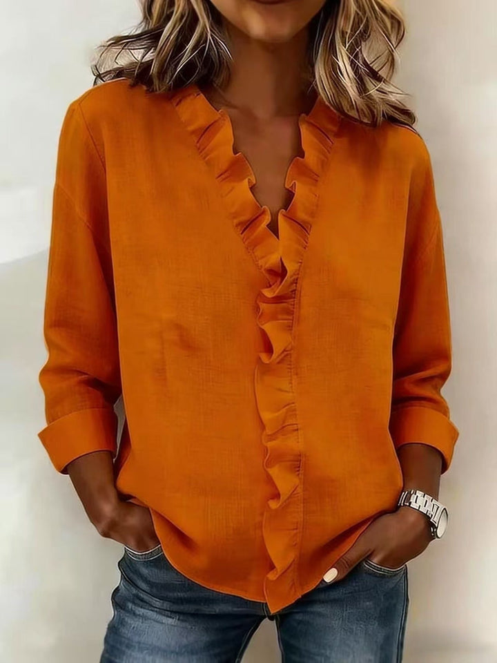 Serena™ Blouse Féminine à Volants Élégance Délicate
