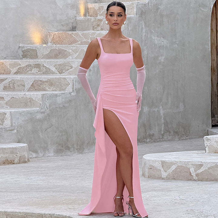 Rosalie™ Robe Féminine Fendue Élégance Sculptante