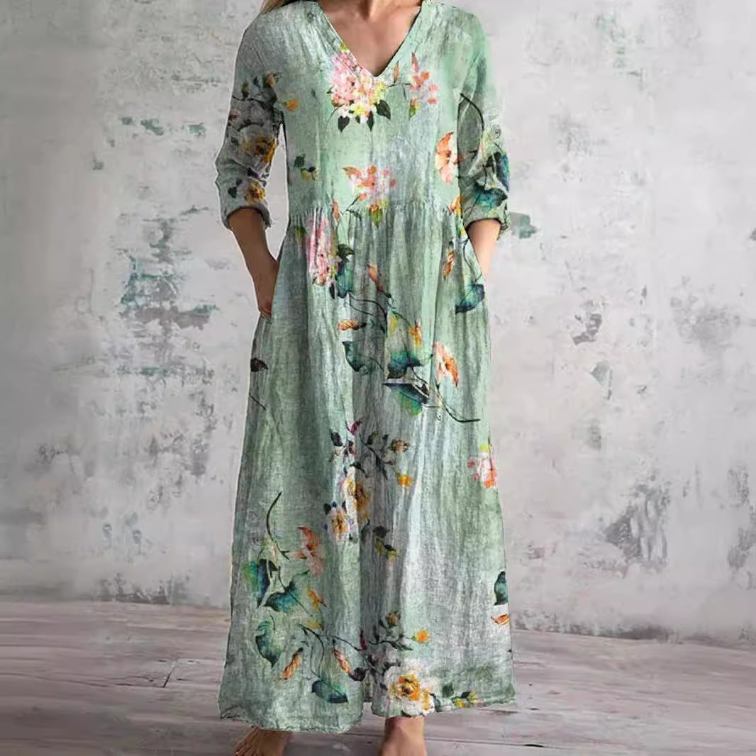 Célestine™ Robe Féminine Florale Élégance Naturelle