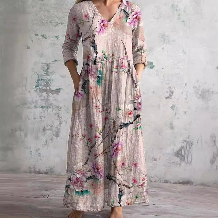 Célestine™ Robe Féminine Florale Élégance Naturelle