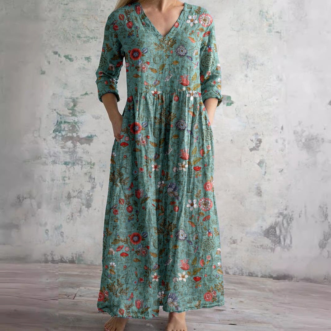 Célestine™ Robe Féminine Florale Élégance Naturelle
