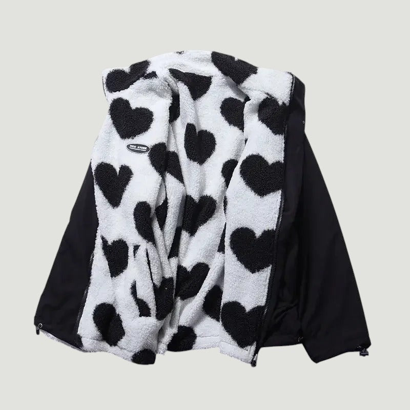 Katharina™ | Veste Réversible à Cœur – Élégance et Douceur Polyvalente