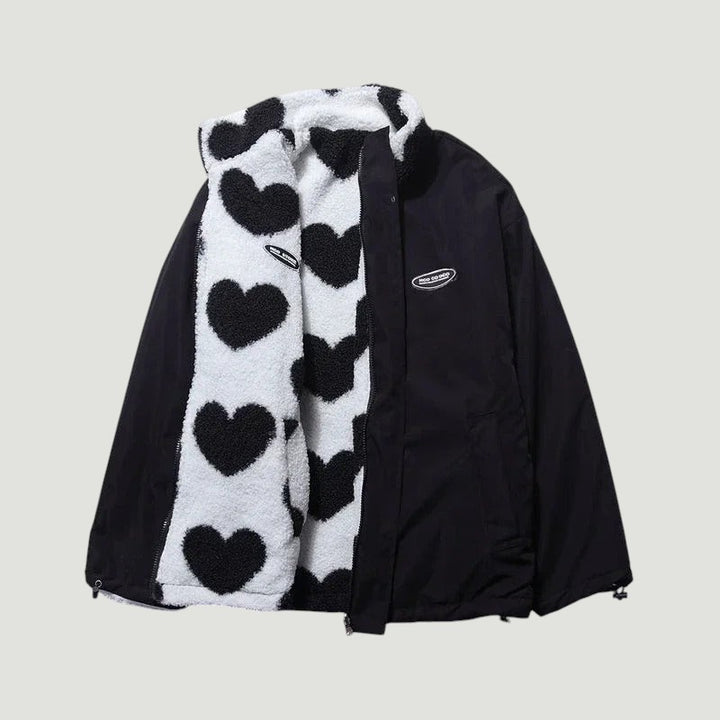 Katharina™ | Veste Réversible à Cœur – Élégance et Douceur Polyvalente