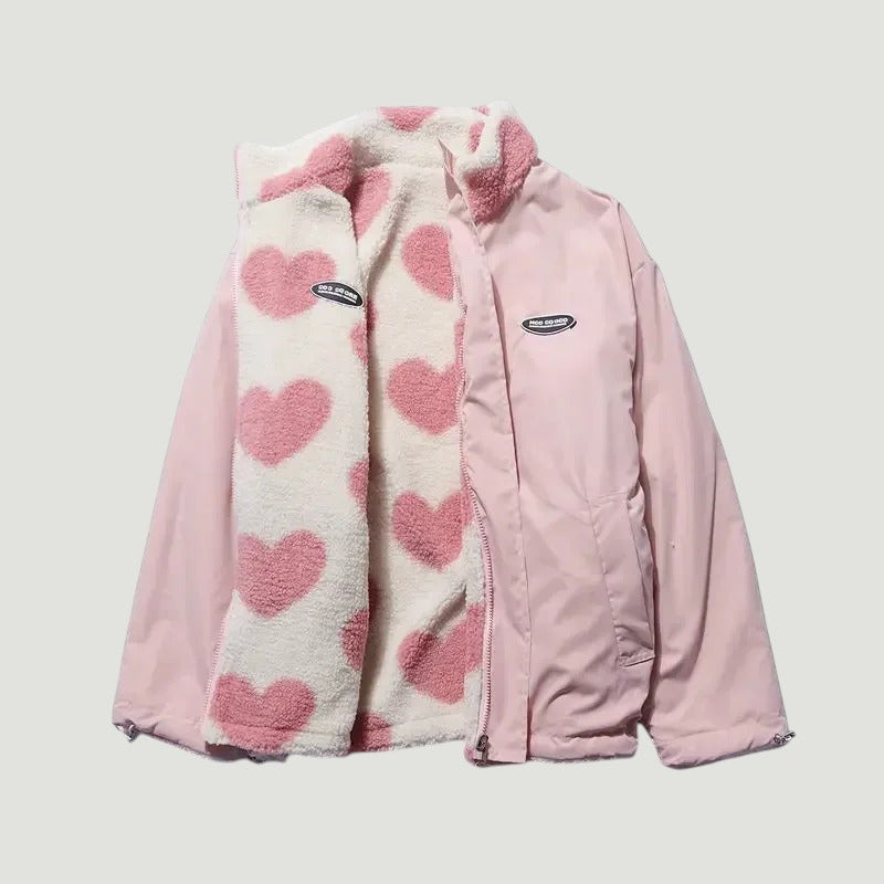 Katharina™ | Veste Réversible à Cœur – Élégance et Douceur Polyvalente