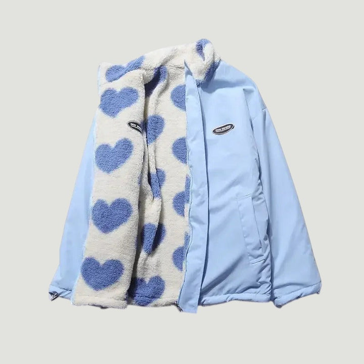 Katharina™ | Veste Réversible à Cœur – Élégance et Douceur Polyvalente