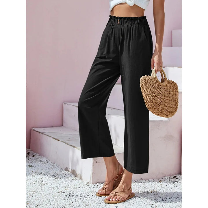 Soléa – Pantalon d’Été Lin-Coton