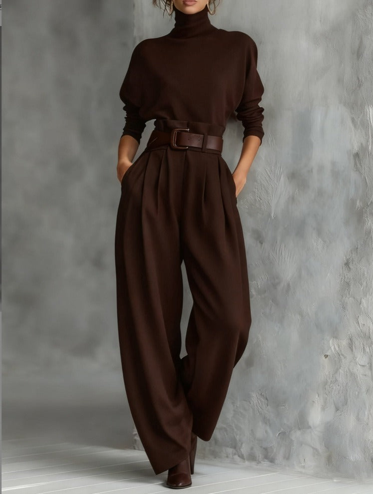 JULIET |  Ensemble col roulé & pantalon droit