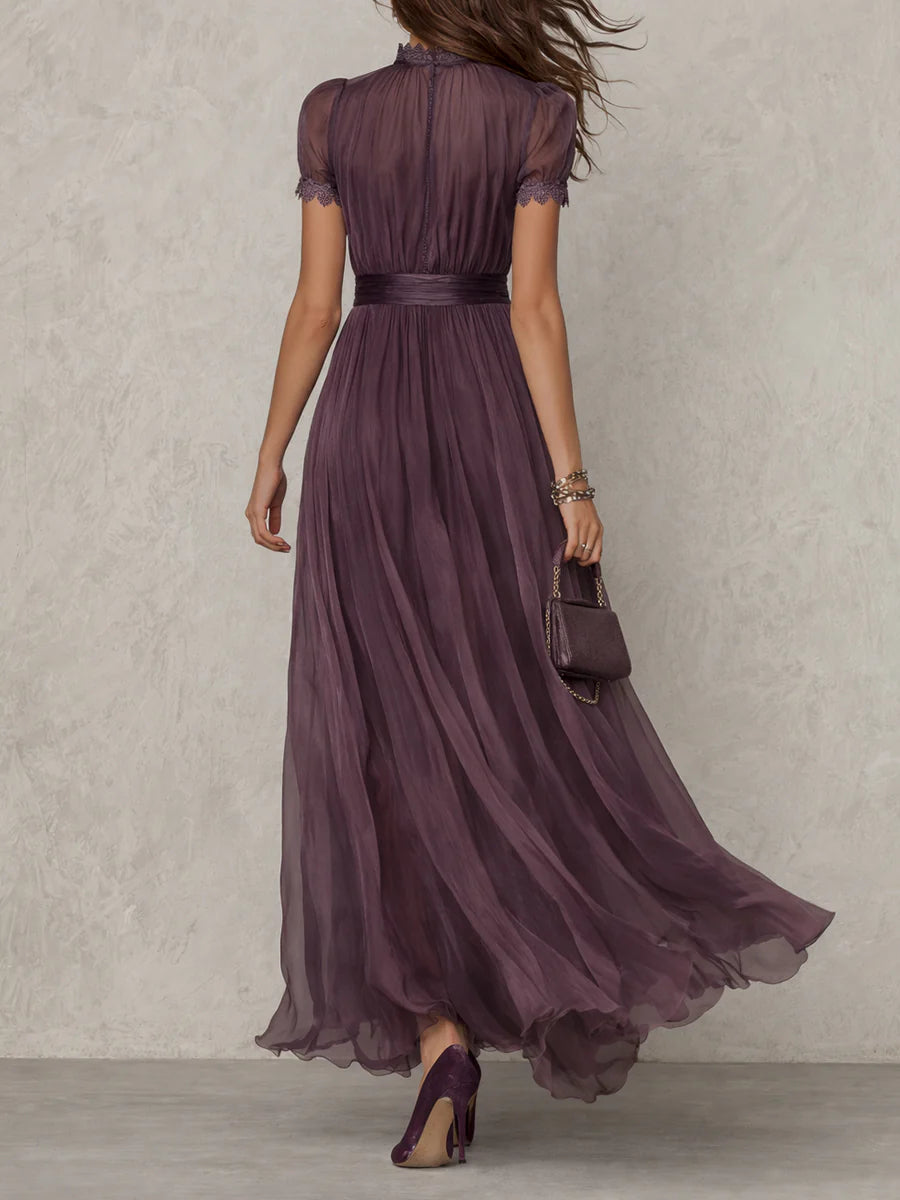 Ashley | Robe Maxi Chiffon Vintage Élégante