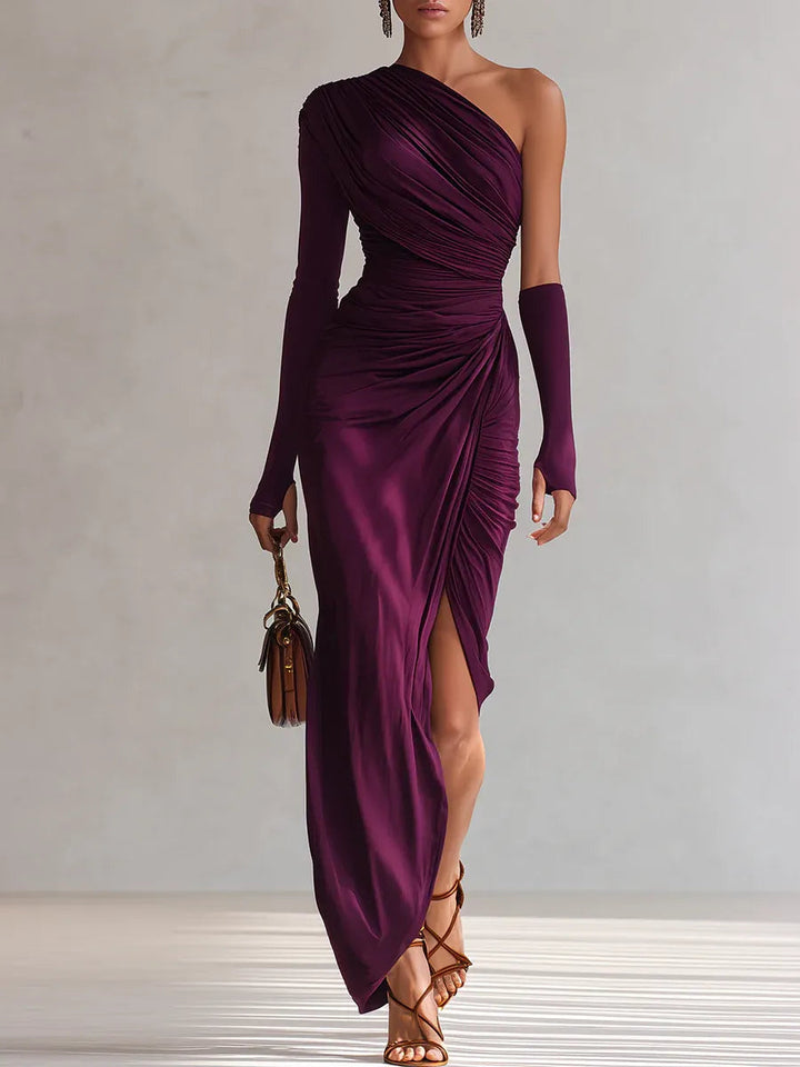 Victoire™ Robe Féminine Asymétrique Élégance Couture