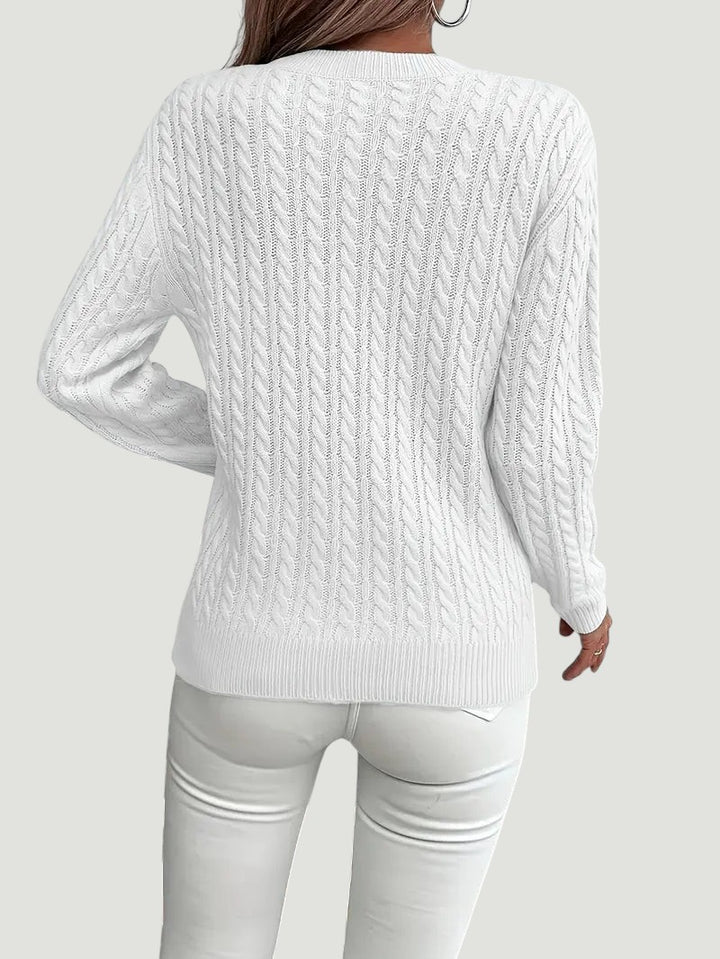 Lena – Pull en tricot à torsades pour femme