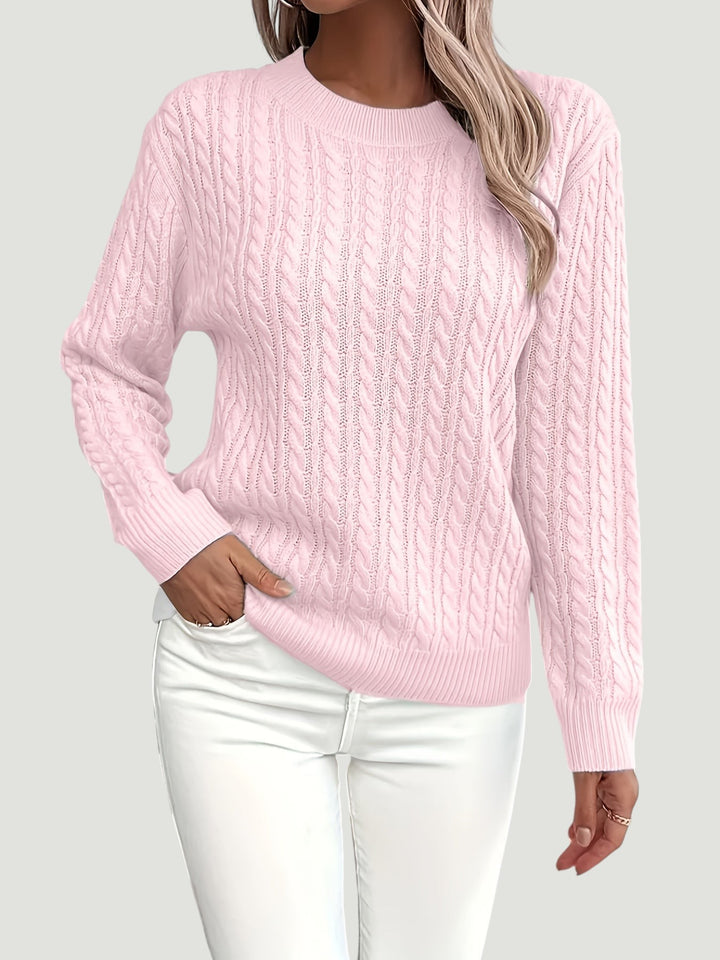 Lena – Pull en tricot à torsades pour femme