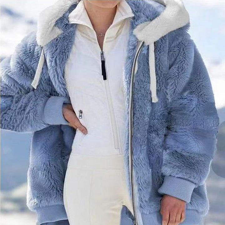 Aléana™ – La veste d’hiver élégante et chaude avec capuche et fermeture éclair